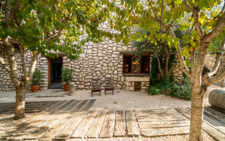 Summer lounge seen from patio